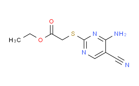 CAS No. 937601-32-6, Ethyl 2-((4-amino-5-cyanopyrimidin-2-yl)thio)acetate
