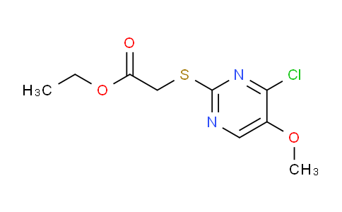 CAS No. 338423-24-8, Ethyl 2-((4-chloro-5-methoxypyrimidin-2-yl)thio)acetate