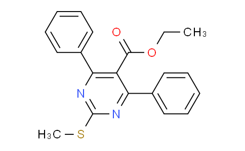 CAS No. 714250-67-6, Ethyl 2-(methylthio)-4,6-diphenylpyrimidine-5-carboxylate