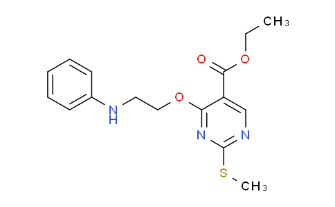 CAS No. 34753-19-0, Ethyl 2-(methylthio)-4-(2-(phenylamino)ethoxy)pyrimidine-5-carboxylate