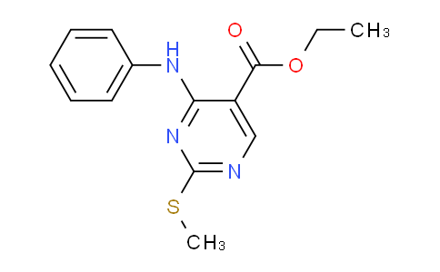 CAS No. 106475-47-2, Ethyl 2-(methylthio)-4-(phenylamino)pyrimidine-5-carboxylate
