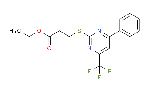 CAS No. 505064-91-5, Ethyl 3-((4-phenyl-6-(trifluoromethyl)pyrimidin-2-yl)thio)propanoate