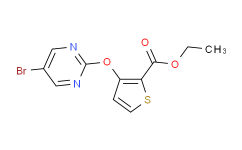 CAS No. 952182-83-1, Ethyl 3-((5-bromopyrimidin-2-yl)oxy)thiophene-2-carboxylate