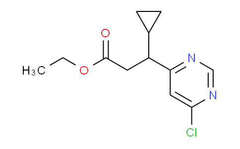 CAS No. 1450931-00-6, Ethyl 3-(6-chloropyrimidin-4-yl)-3-cyclopropylpropanoate
