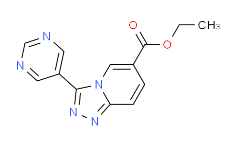 CAS No. 1119452-22-0, Ethyl 3-(pyrimidin-5-yl)-[1,2,4]triazolo[4,3-a]pyridine-6-carboxylate