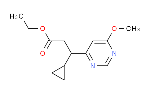 CAS No. 1450930-98-9, Ethyl 3-cyclopropyl-3-(6-methoxypyrimidin-4-yl)propanoate