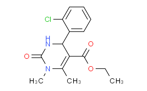 CAS No. 253328-48-2, Ethyl 4-(2-chlorophenyl)-1,6-dimethyl-2-oxo-1,2,3,4-tetrahydropyrimidine-5-carboxylate