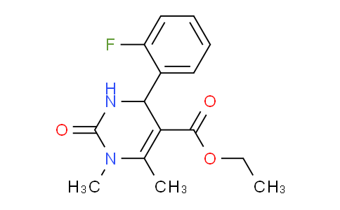 CAS No. 313391-66-1, Ethyl 4-(2-fluorophenyl)-1,6-dimethyl-2-oxo-1,2,3,4-tetrahydropyrimidine-5-carboxylate