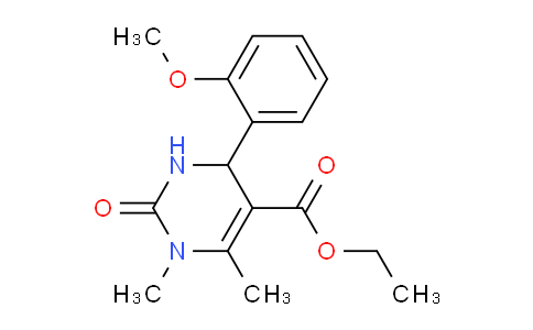 CAS No. 301321-51-7, Ethyl 4-(2-methoxyphenyl)-1,6-dimethyl-2-oxo-1,2,3,4-tetrahydropyrimidine-5-carboxylate