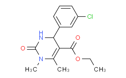 CAS No. 512840-35-6, Ethyl 4-(3-chlorophenyl)-1,6-dimethyl-2-oxo-1,2,3,4-tetrahydropyrimidine-5-carboxylate