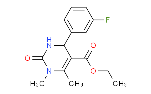 CAS No. 342596-78-5, Ethyl 4-(3-fluorophenyl)-1,6-dimethyl-2-oxo-1,2,3,4-tetrahydropyrimidine-5-carboxylate
