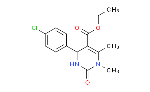 CAS No. 302821-62-1, Ethyl 4-(4-chlorophenyl)-1,6-dimethyl-2-oxo-1,2,3,4-tetrahydropyrimidine-5-carboxylate