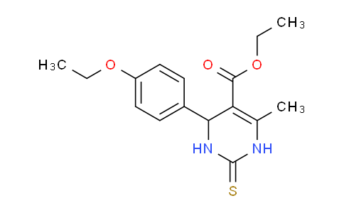 CAS No. 293764-13-3, Ethyl 4-(4-ethoxyphenyl)-6-methyl-2-thioxo-1,2,3,4-tetrahydropyrimidine-5-carboxylate
