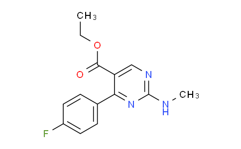 CAS No. 77995-06-3, Ethyl 4-(4-fluorophenyl)-2-(methylamino)pyrimidine-5-carboxylate
