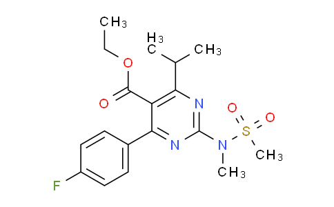 CAS No. 147118-30-7, Ethyl 4-(4-fluorophenyl)-6-isopropyl-2-(N-methylmethylsulfonamido)pyrimidine-5-carboxylate