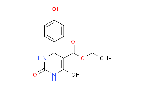 CAS No. 123629-41-4, Ethyl 4-(4-hydroxyphenyl)-6-methyl-2-oxo-1,2,3,4-tetrahydropyrimidine-5-carboxylate