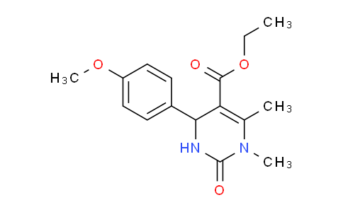 CAS No. 219814-75-2, Ethyl 4-(4-methoxyphenyl)-1,6-dimethyl-2-oxo-1,2,3,4-tetrahydropyrimidine-5-carboxylate