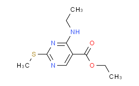 CAS No. 185040-33-9, Ethyl 4-(ethylamino)-2-(methylthio)pyrimidine-5-carboxylate