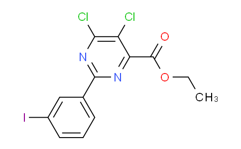 CAS No. 1956380-69-0, Ethyl 5,6-dichloro-2-(3-iodophenyl)pyrimidine-4-carboxylate