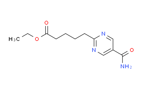 CAS No. 1447607-12-6, Ethyl 5-(5-carbamoylpyrimidin-2-yl)pentanoate
