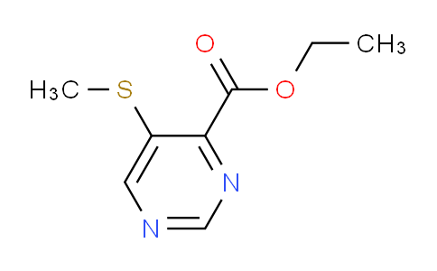 CAS No. 64224-61-9, Ethyl 5-(methylthio)pyrimidine-4-carboxylate