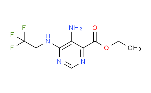 CAS No. 1956370-19-6, Ethyl 5-amino-6-((2,2,2-trifluoroethyl)amino)pyrimidine-4-carboxylate
