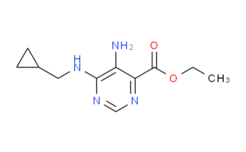 CAS No. 1956376-11-6, Ethyl 5-amino-6-((cyclopropylmethyl)amino)pyrimidine-4-carboxylate