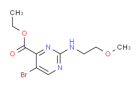 CAS No. 1316122-39-0, Ethyl 5-bromo-2-((2-methoxyethyl)amino)pyrimidine-4-carboxylate