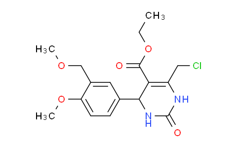 MC695669 | 832740-12-2 | Ethyl 6-(chloromethyl)-4-(4-methoxy-3-(methoxymethyl)phenyl)-2-oxo-1,2,3,4-tetrahydropyrimidine-5-carboxylate