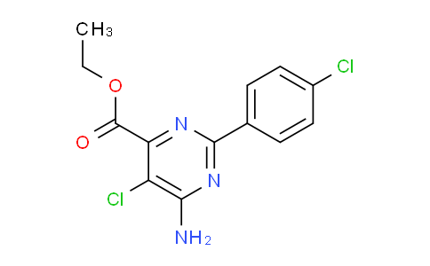 CAS No. 858955-37-0, Ethyl 6-amino-5-chloro-2-(4-chlorophenyl)pyrimidine-4-carboxylate
