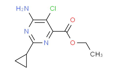CAS No. 858954-79-7, Ethyl 6-amino-5-chloro-2-cyclopropylpyrimidine-4-carboxylate