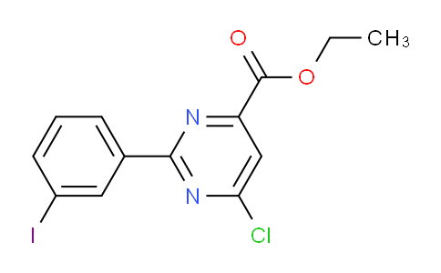 CAS No. 1660120-66-0, Ethyl 6-chloro-2-(3-iodophenyl)pyrimidine-4-carboxylate