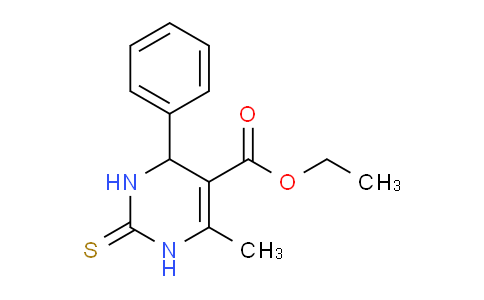 CAS No. 33458-26-3, Ethyl 6-methyl-4-phenyl-2-thioxo-1,2,3,4-tetrahydropyrimidine-5-carboxylate