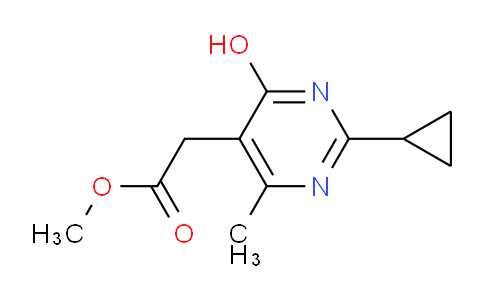 CAS No. 1710293-14-3, Methyl 2-(2-cyclopropyl-4-hydroxy-6-methylpyrimidin-5-yl)acetate