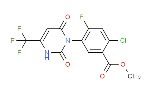 CAS No. 115784-83-3, Methyl 2-chloro-5-(2,6-dioxo-4-(trifluoromethyl)-2,3-dihydropyrimidin-1(6H)-yl)-4-fluorobenzoate
