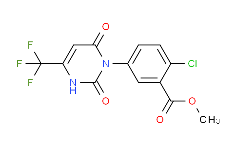 CAS No. 855316-20-0, Methyl 2-chloro-5-(2,6-dioxo-4-(trifluoromethyl)-2,3-dihydropyrimidin-1(6H)-yl)benzoate