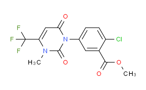 CAS No. 855316-19-7, Methyl 2-chloro-5-(3-methyl-2,6-dioxo-4-(trifluoromethyl)-2,3-dihydropyrimidin-1(6H)-yl)benzoate