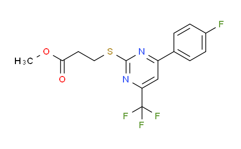 CAS No. 514180-96-2, Methyl 3-((4-(4-fluorophenyl)-6-(trifluoromethyl)pyrimidin-2-yl)thio)propanoate