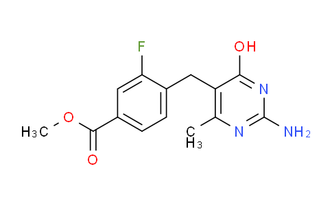 CAS No. 1158804-17-1, Methyl 4-((2-amino-4-hydroxy-6-methylpyrimidin-5-yl)methyl)-3-fluorobenzoate
