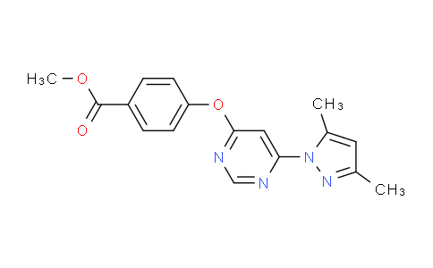 CAS No. 413620-32-3, Methyl 4-((6-(3,5-dimethyl-1H-pyrazol-1-yl)pyrimidin-4-yl)oxy)benzoate