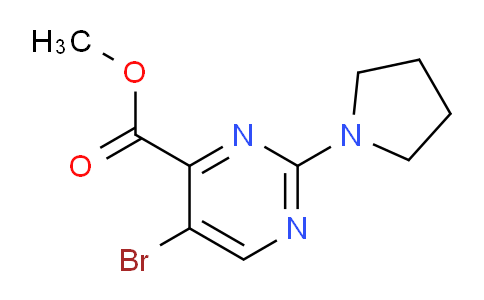 CAS No. 1398504-41-0, Methyl 5-bromo-2-(pyrrolidin-1-yl)pyrimidine-4-carboxylate