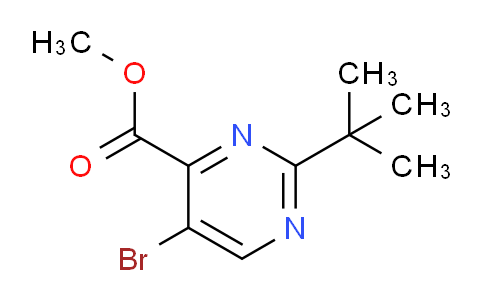 CAS No. 746671-54-5, Methyl 5-bromo-2-(tert-butyl)pyrimidine-4-carboxylate