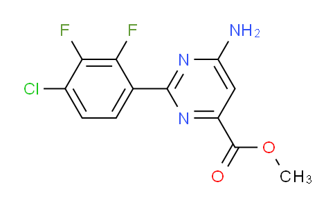 CAS No. 1390640-83-1, Methyl 6-amino-2-(4-chloro-2,3-difluorophenyl)pyrimidine-4-carboxylate