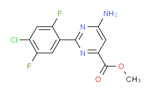 CAS No. 1116682-21-3, Methyl 6-amino-2-(4-chloro-2,5-difluorophenyl)pyrimidine-4-carboxylate