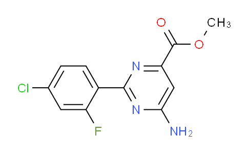 CAS No. 1136962-08-7, Methyl 6-amino-2-(4-chloro-2-fluorophenyl)pyrimidine-4-carboxylate