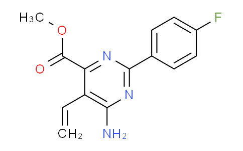 CAS No. 1240312-42-8, Methyl 6-amino-2-(4-fluorophenyl)-5-vinylpyrimidine-4-carboxylate