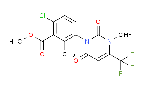 CAS No. 355390-17-9, Methyl 6-chloro-2-methyl-3-(3-methyl-2,6-dioxo-4-(trifluoromethyl)-2,3-dihydropyrimidin-1(6H)-yl)benzoate