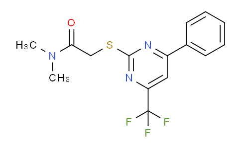 CAS No. 1412228-85-3, N,N-Dimethyl-2-((4-phenyl-6-(trifluoromethyl)pyrimidin-2-yl)thio)acetamide