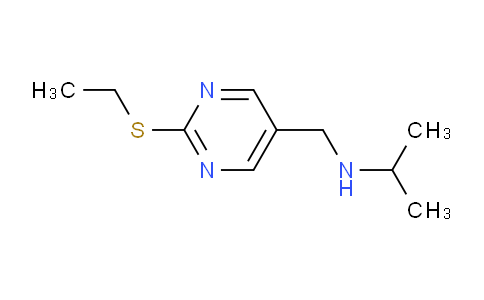 CAS No. 1279204-73-7, N-((2-(Ethylthio)pyrimidin-5-yl)methyl)propan-2-amine