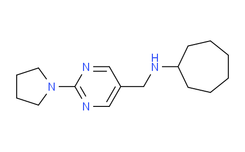 CAS No. 1279205-23-0, N-((2-(Pyrrolidin-1-yl)pyrimidin-5-yl)methyl)cycloheptanamine